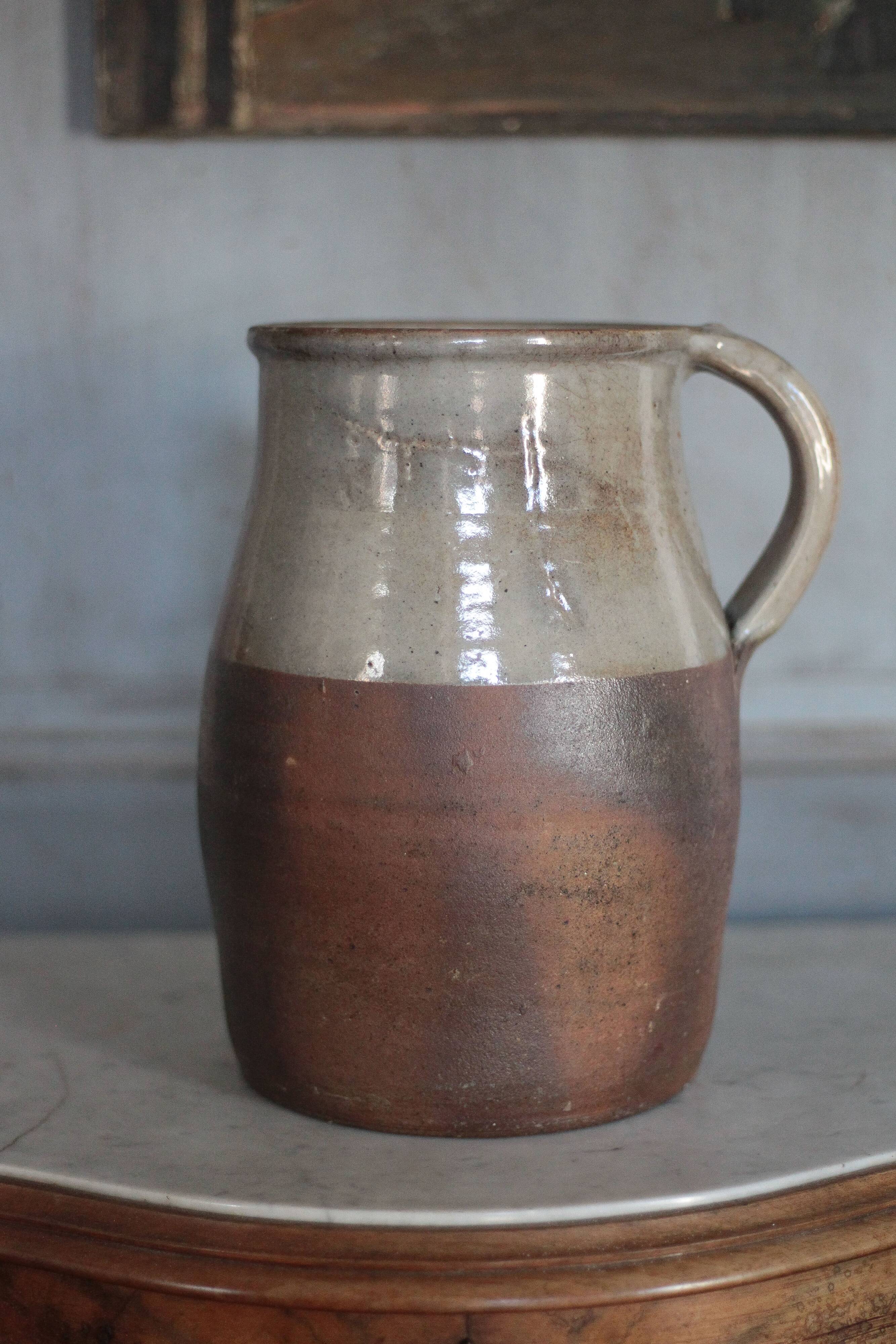 jarre vintage, pichet vintage, pichet grès, poterie ancienne, cruche, pot