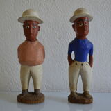 Couple of settlers African statuettes