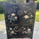 Lacquered Chinese furniture with semi-precious stones 1970