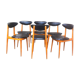 Baumann suite of 6 vintage chairs model Unicorn