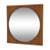 Round mirror from the 60s - 70s on a square wooden frame