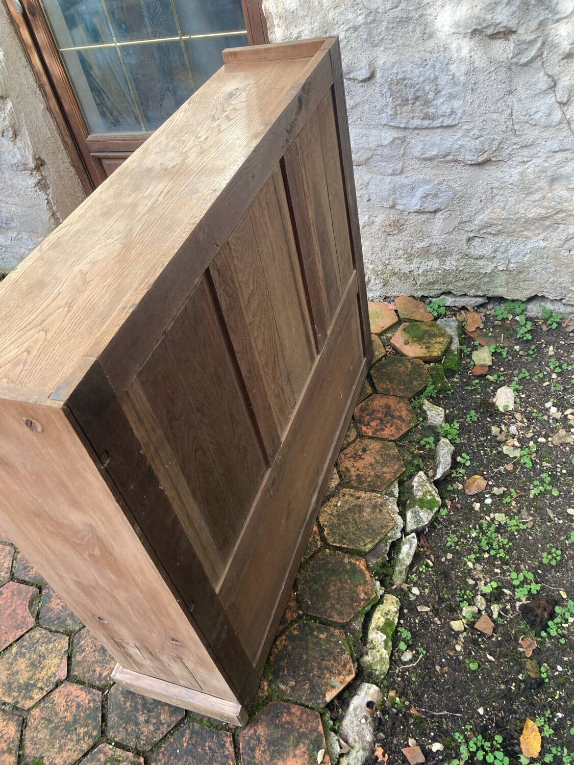 Antique furniture - solid oak shelf
