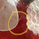 Ancienne coupe à fruits en cristal au plomb dépoli