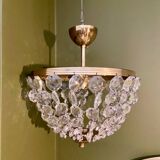 Crystal and brass chandelier