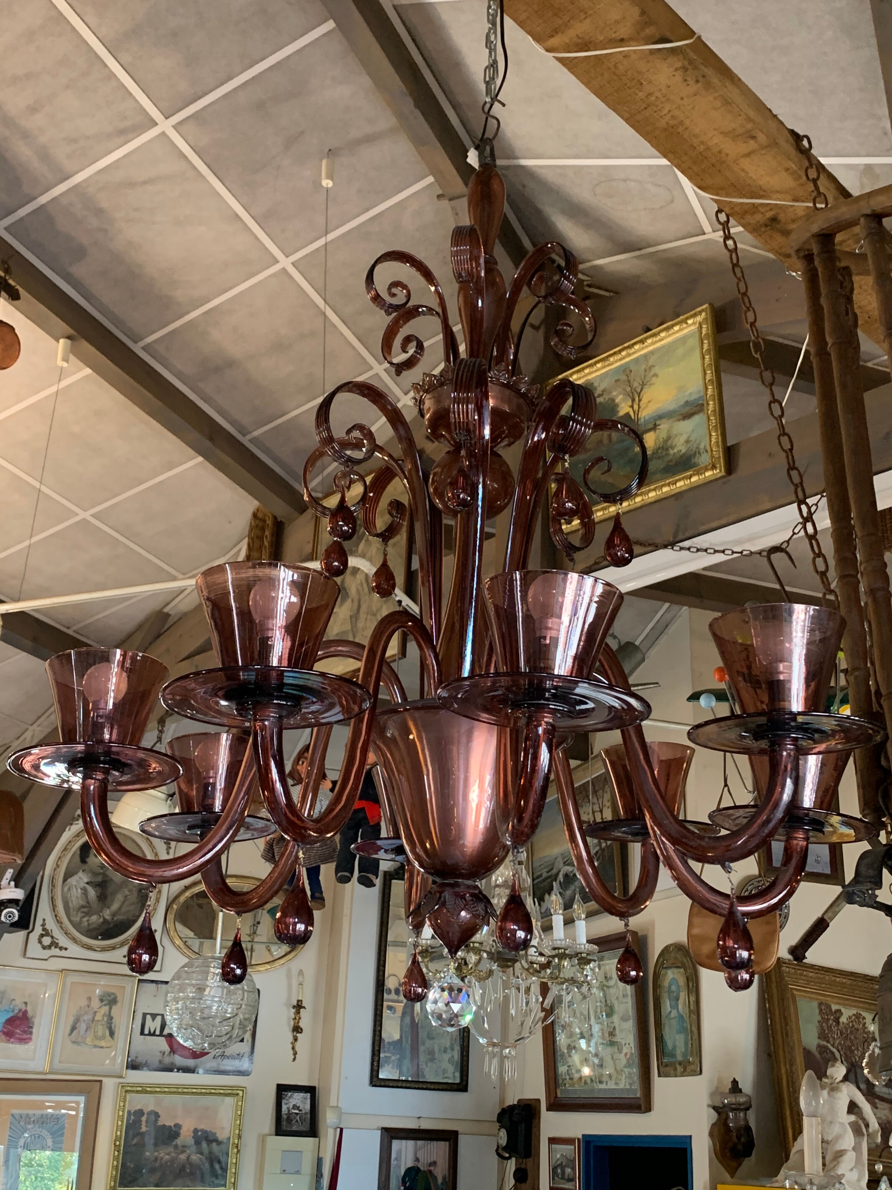 Venitian chandelier with cups 8 fires 120 cm