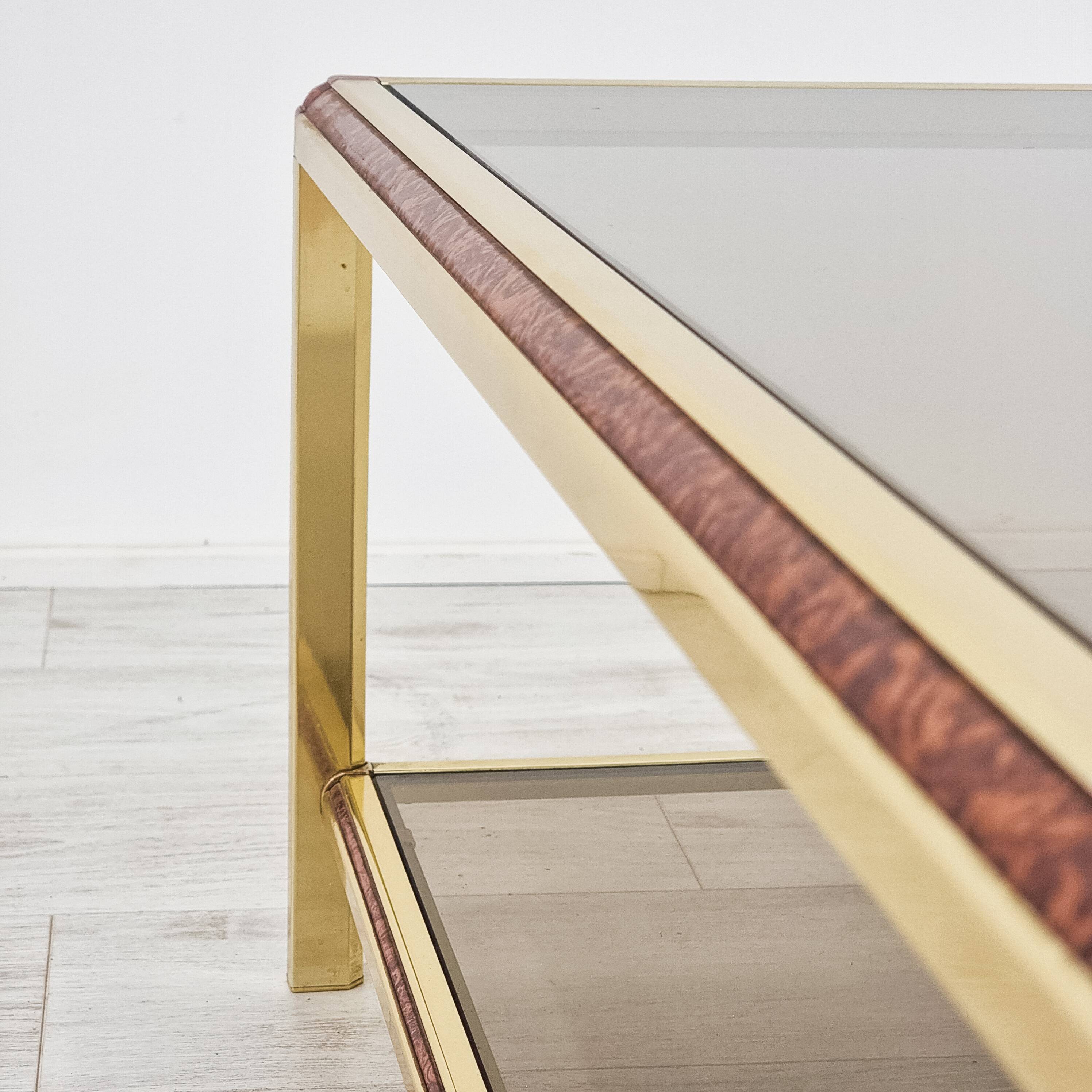 1980s smoked glass coffee table