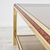 1980s smoked glass coffee table