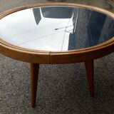 Coffee table vintage compass feet