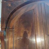 Wardrobe in walnut and marquetry and boxwood fillets from the Consulate period circa 1810