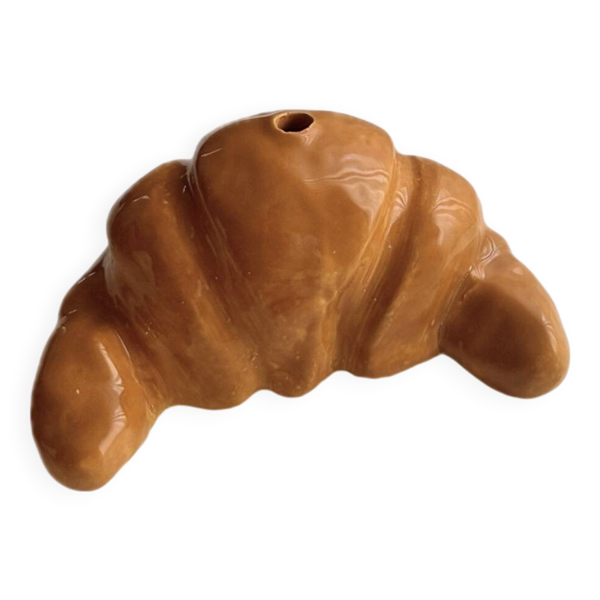 Ceramic Croissant Candle Holder