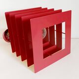 Designer red metal pendant light