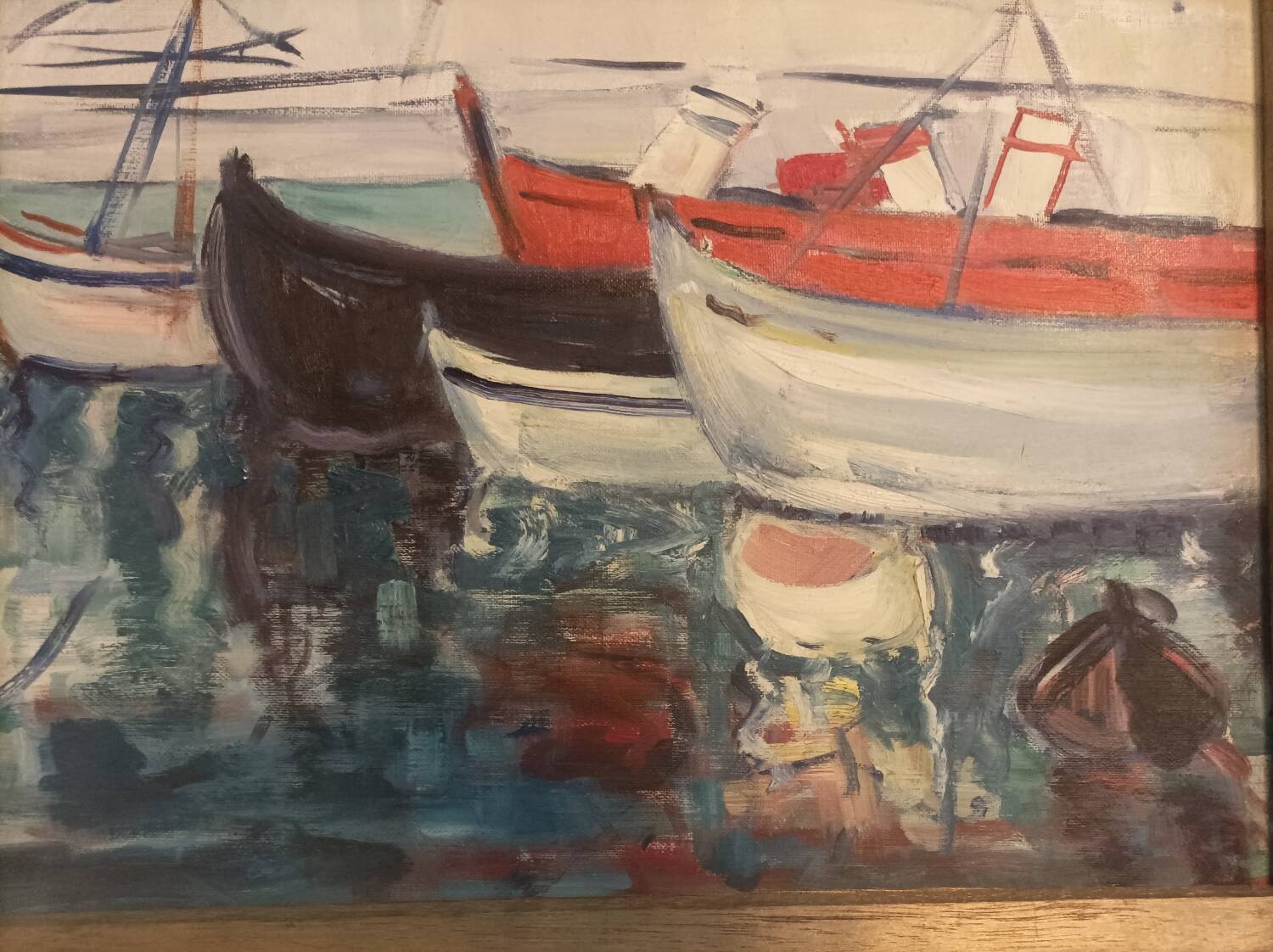 Oil on canvas signed Nathalie Pogarieloff