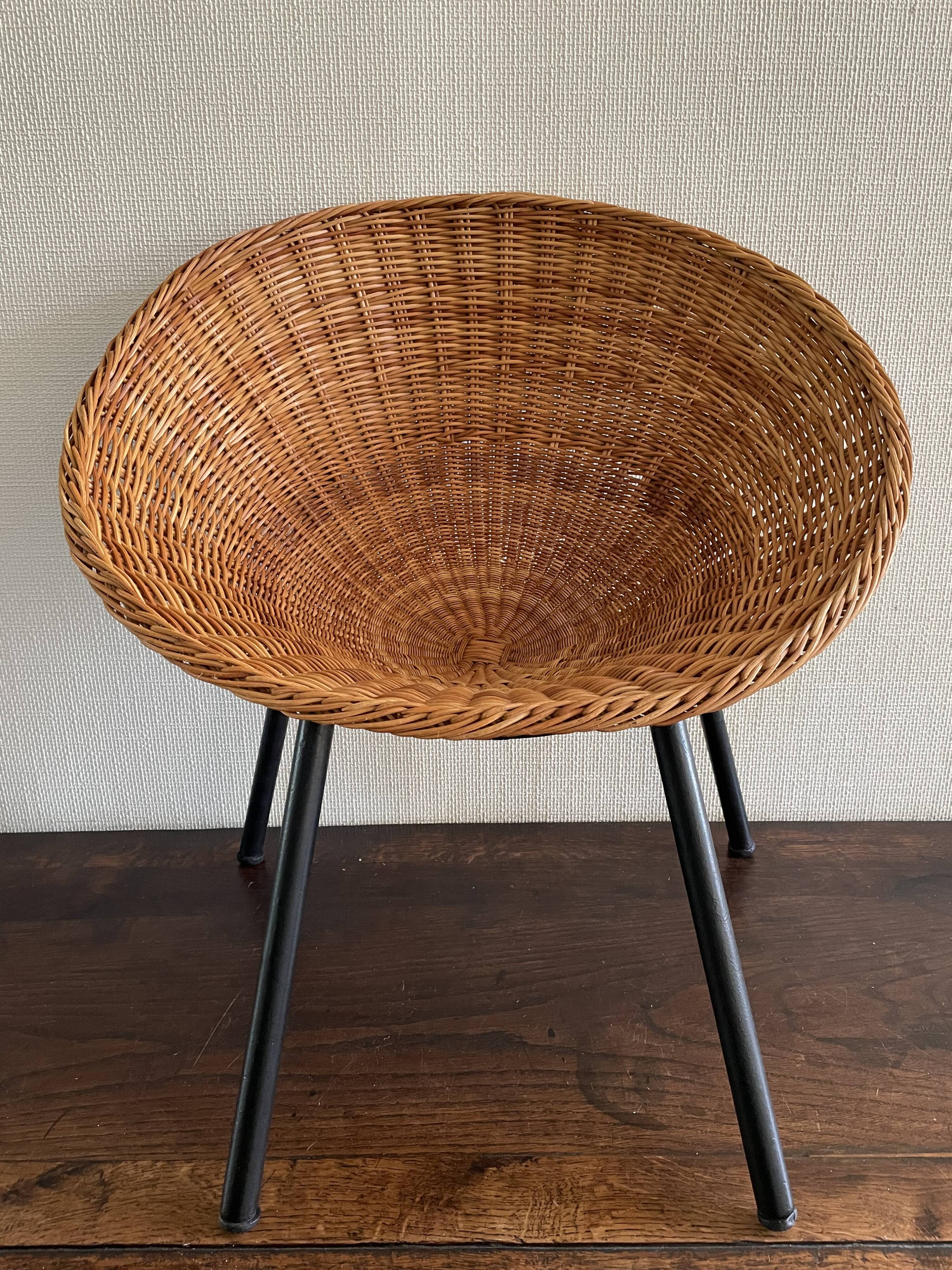 Children's armchair "Corbeille" 50s