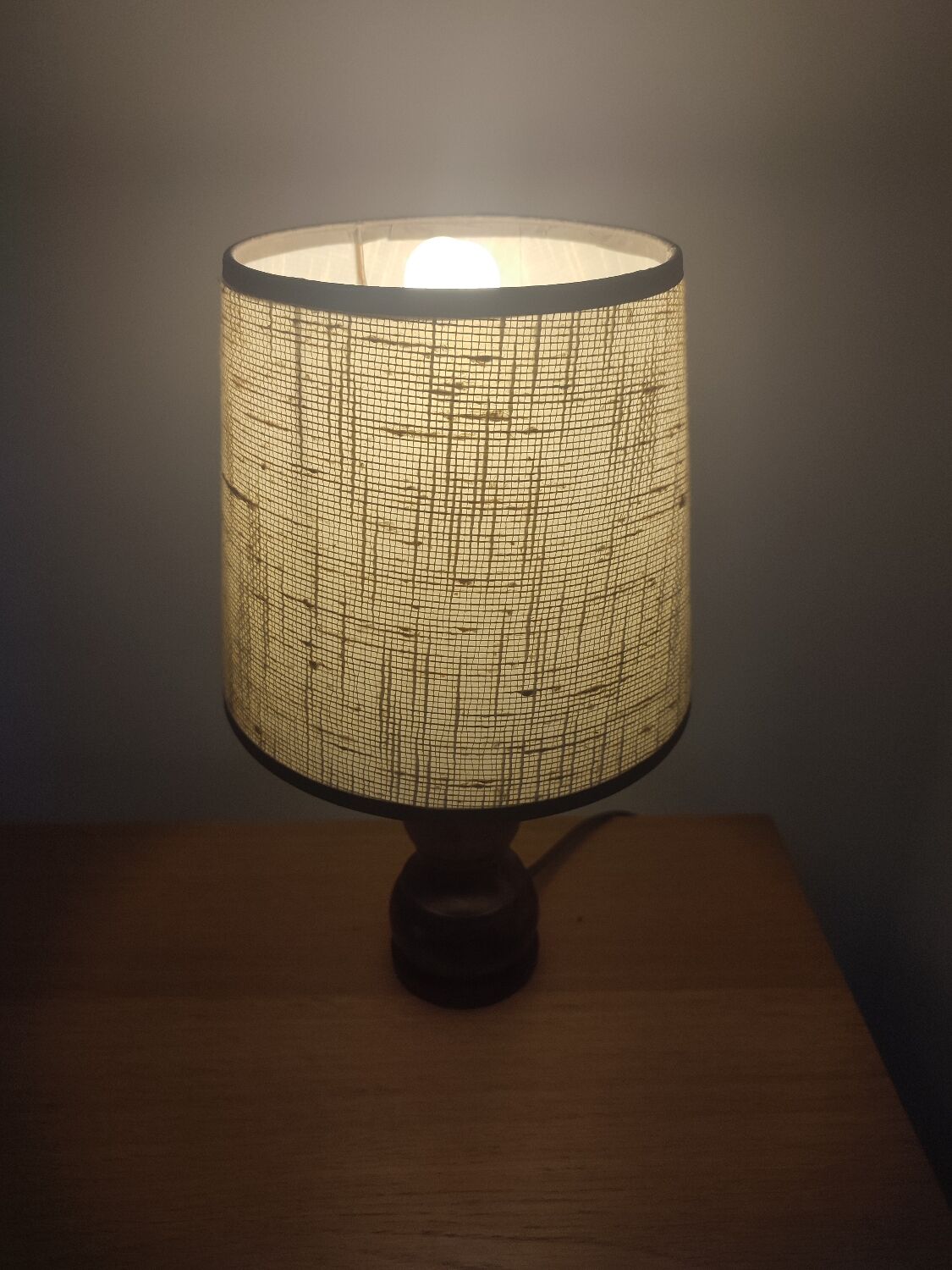 Vintage Japanese straw lamp