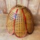 Vintage rattan flower pendant light.