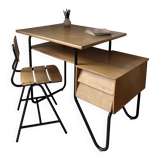 Modernist children's desk and chair