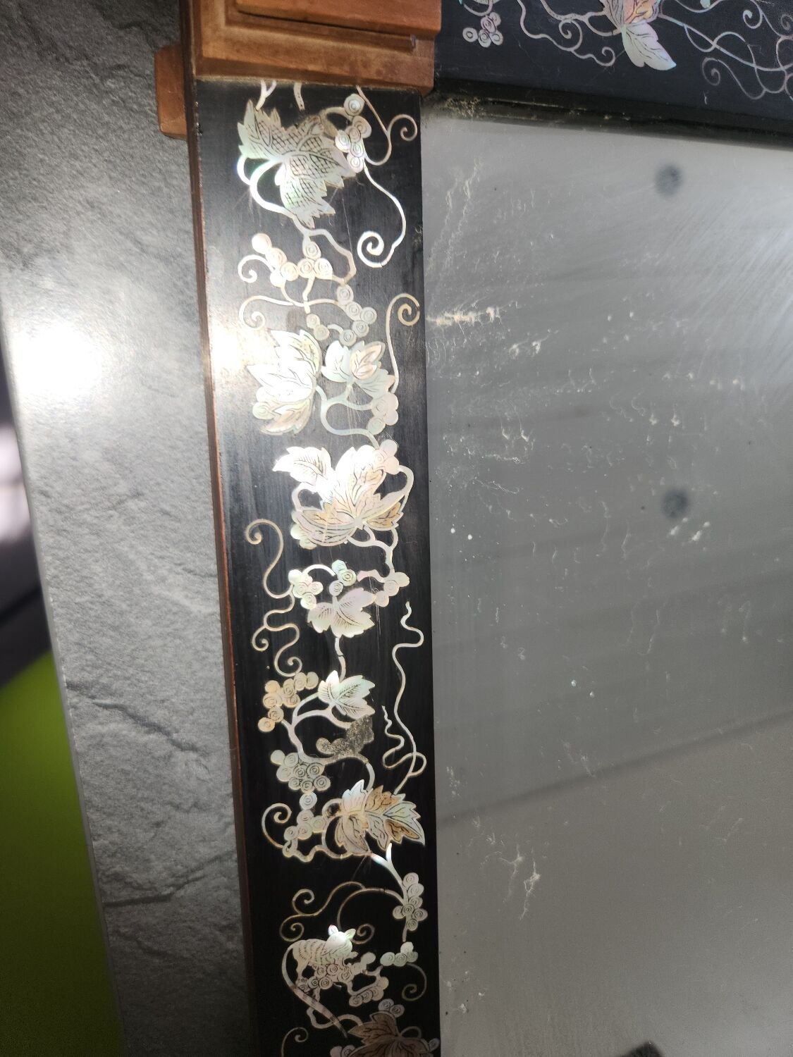 Top early 20th very richly decore of mother-of-pearl