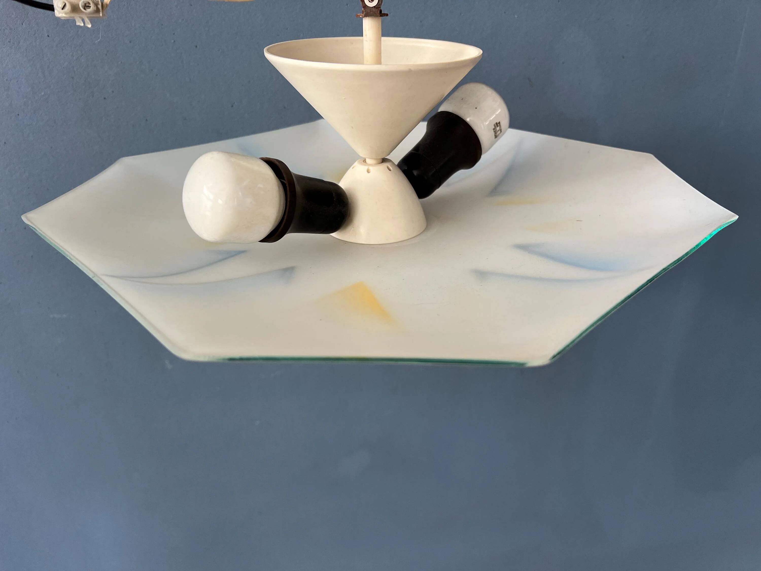 Mid-Century vintage glass ceiling light