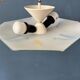 Mid-Century vintage glass ceiling light
