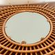 Vintage rattan sun mirror from the 60s, 73x92 cm