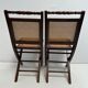 2 vintage folding chairs in wood and canning, 60s