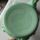 Lot de 2 vases en verre opalin vert clair SAINT LOUIS