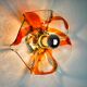 Fleur wall lamp by la Murina, orange murano glass, Italy, 1970