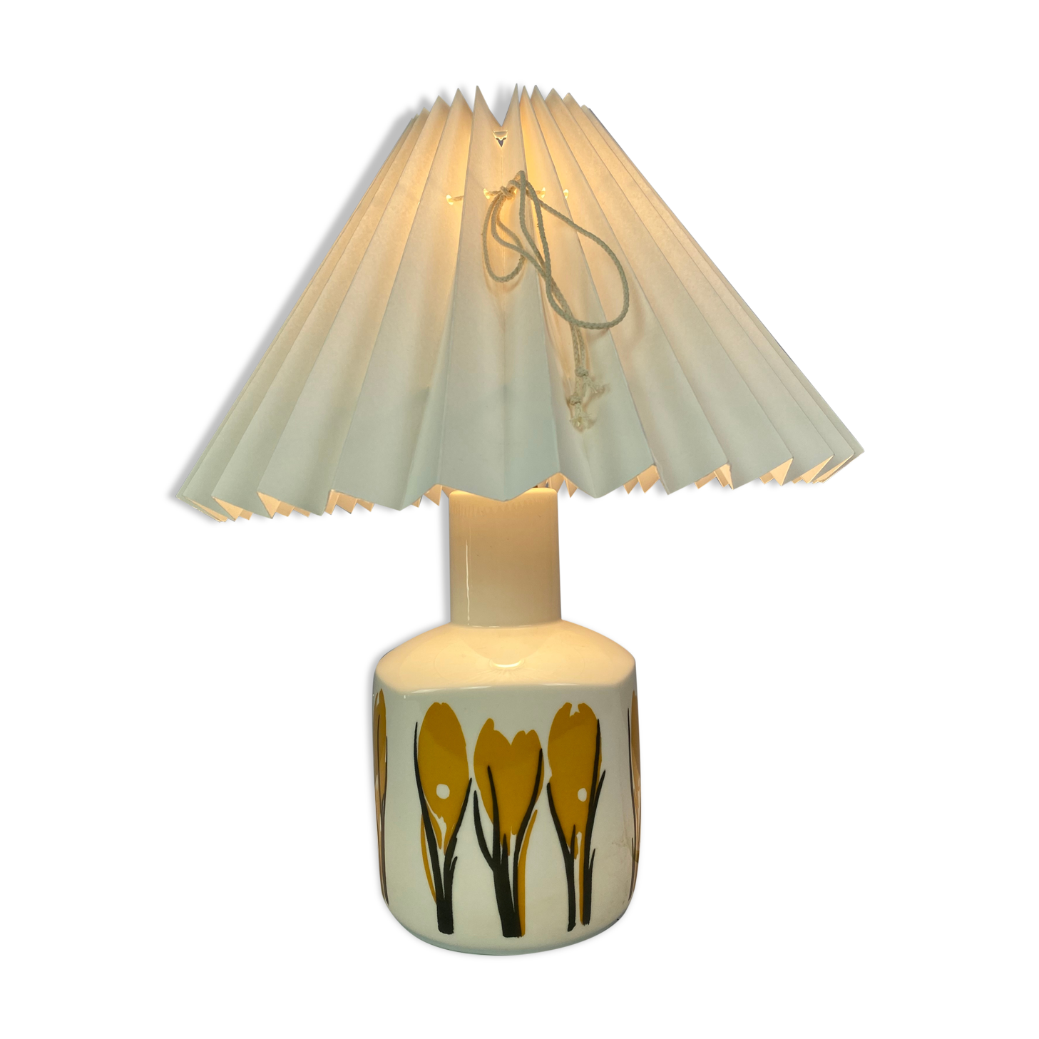 Tablelamp decorated with flowers by Bing and Grøndahl, model 6714/2102, 1960s