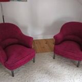 Pair of toad armchairs