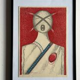 Lithographie originale de Uno Svensson, 1986. Michel Cassé