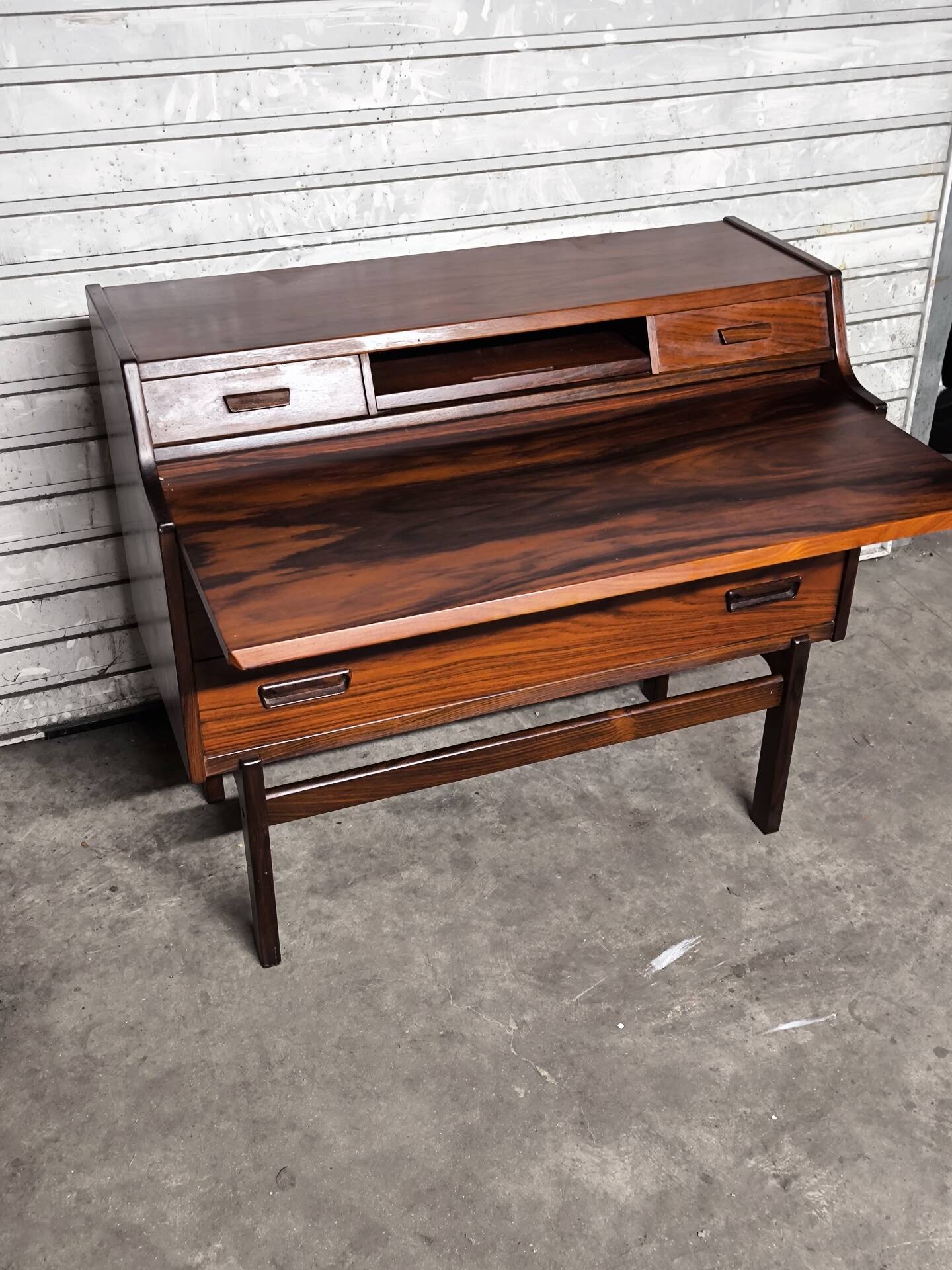 Vintage Scandinavian secretary Arne Wahl Iversen 1960 rosewood