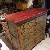 Savoyarde painted 3 drawer dresser