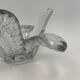 Trinket bowl in Vannes crystal, decoration of palm leaves - 1960s-1970s