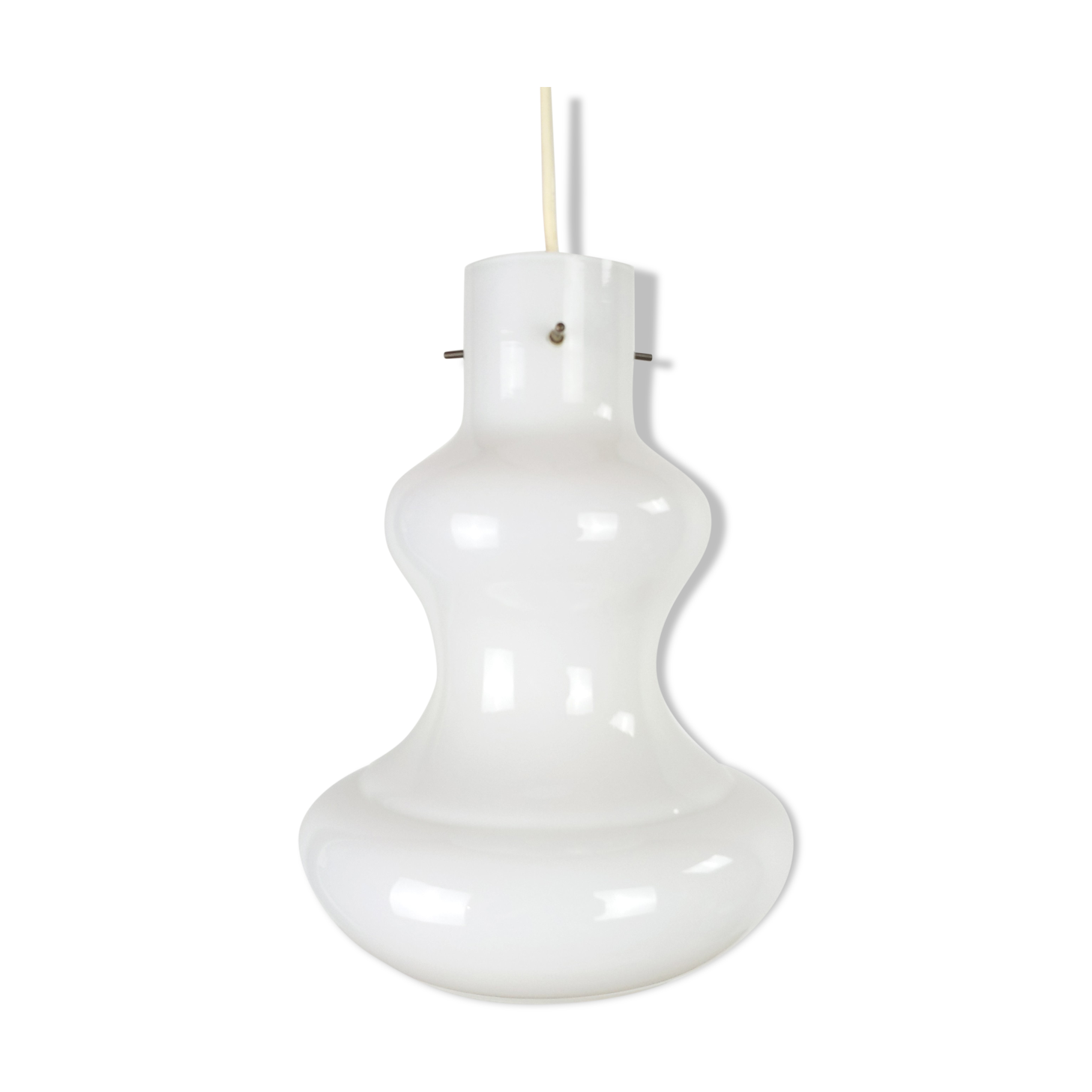 Suspension in white opaline Italy 1960