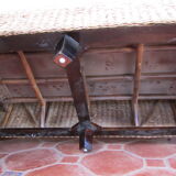 Bench in braided banana leaves