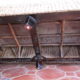 Bench in braided banana leaves
