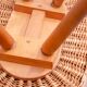 Mid century rattan stool by Jan Kalous for ÚLUV, 1960´s, Czechoslovakia