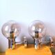 Pair of chrome wall lights 1970