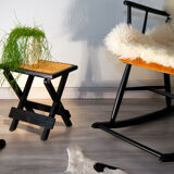 Stool, cannage and wood