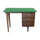 70s wooden desk with green tray