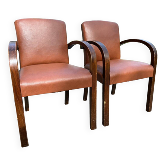 Pair of bridge armchairs