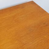 Pierre Paulin vintage modernist desk in oak wood and black metal