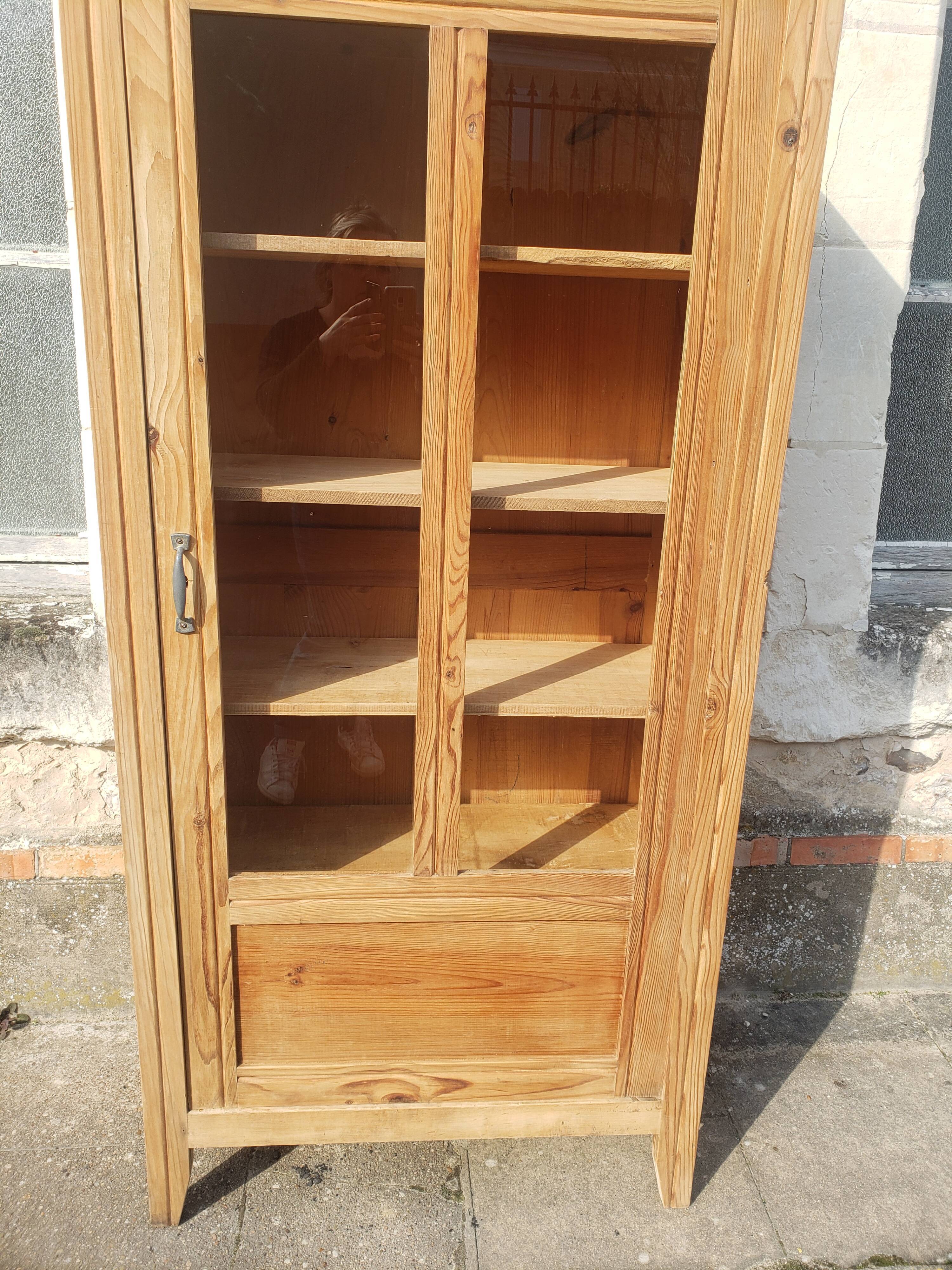 Parisian cabinet glazed raw wood