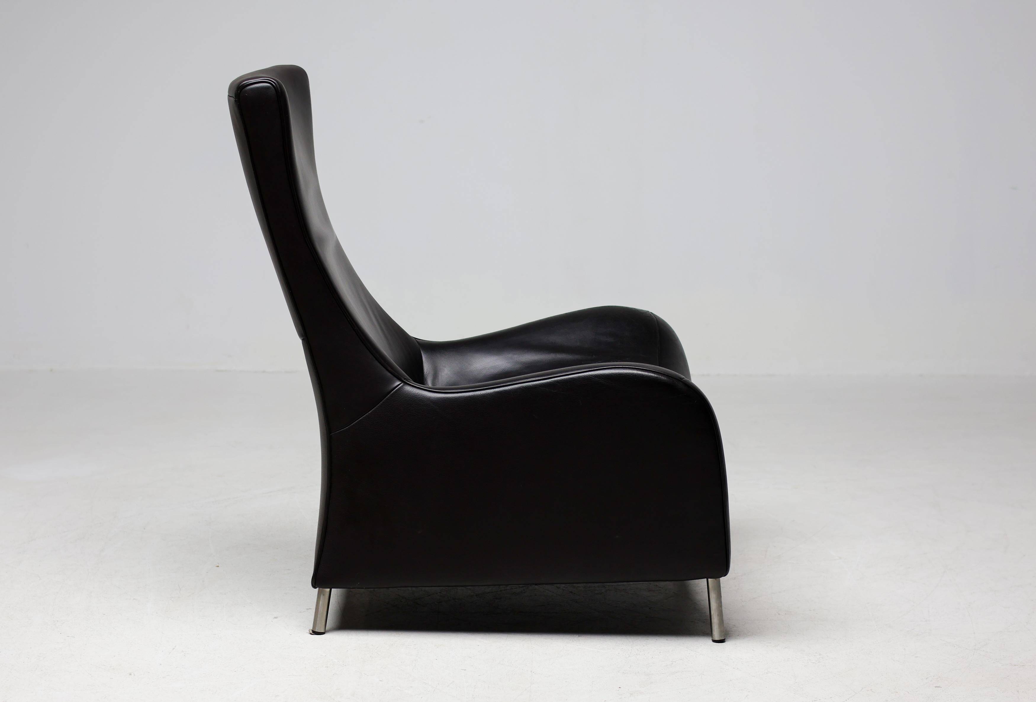 De Sede DS-264 Lounge Chair by Mathias Hoffmann, Swiss Leather Design