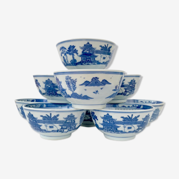 Set of 10 Chinese bowls