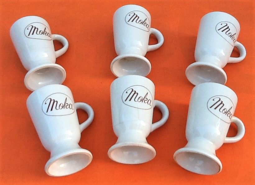 Suite suite of 6 mazagrans in Moka ceramic