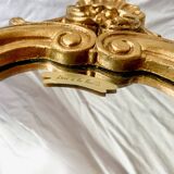 Antique wall mirror in gold leaf resin