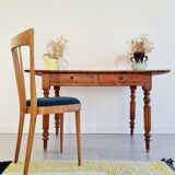 Old wooden table - two drawers