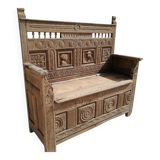 Banc coffre breton ancien