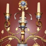 Large seven-light wall light, attributed to Maison Baguès